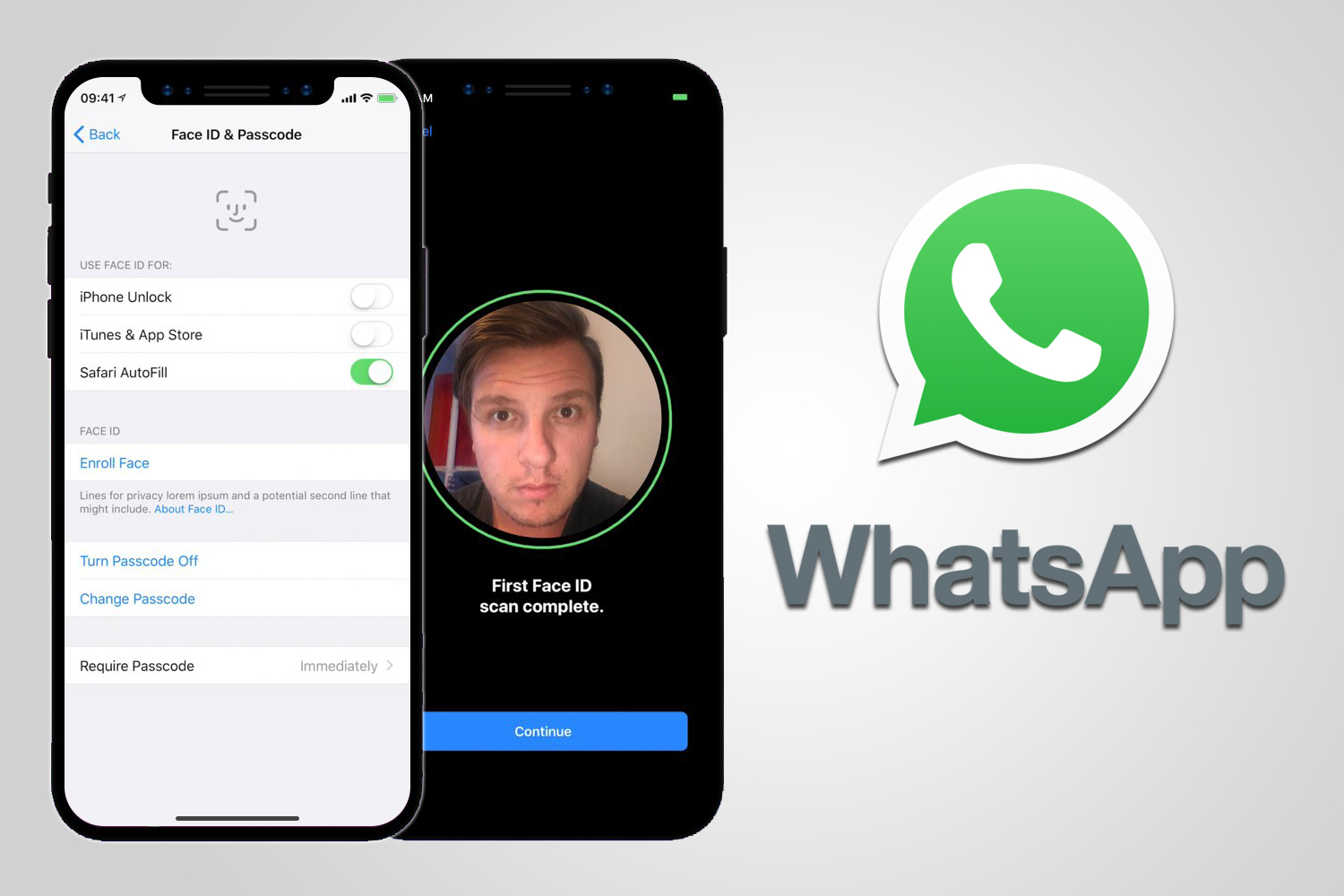 В WhatsApp по Touch ID и Face ID